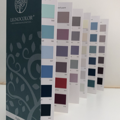 Lignocolor  színkártya- 130 szín-krétafesték, falfesték, táblafesték, metálfesték- az új színeket nem tartalmazza!